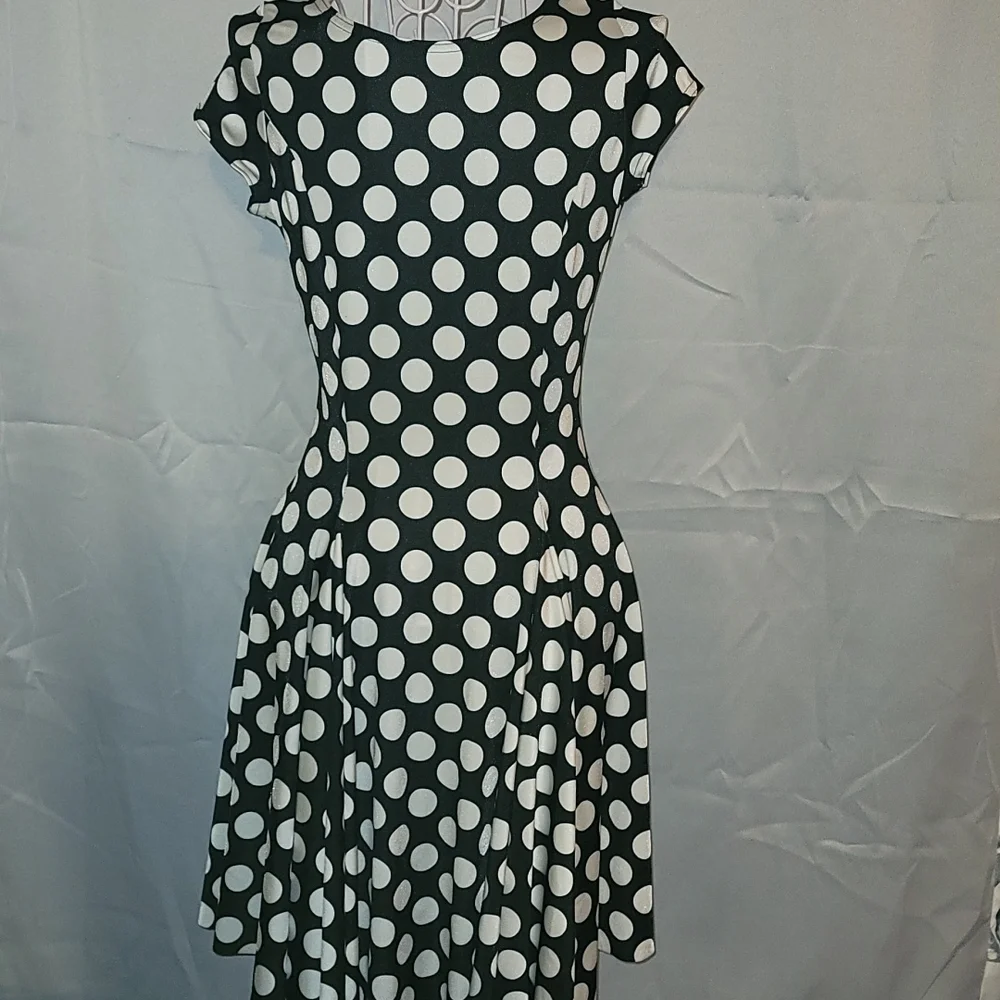 Rare Blackmilk Mono Dot Evil Cheerleader dress M - Picture 2 of 3